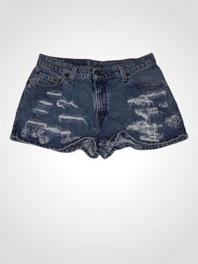 Levi’s 511 Ripped High Waist Flat Hem Blue Jean Shorts 11 Jr